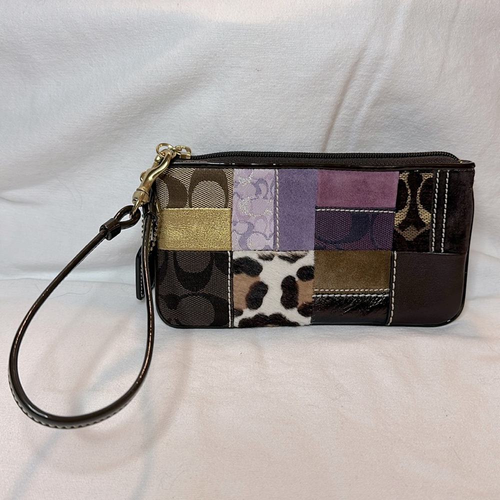 Coach patchwork wristlet